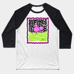 Pink Poodle Baseball T-Shirt